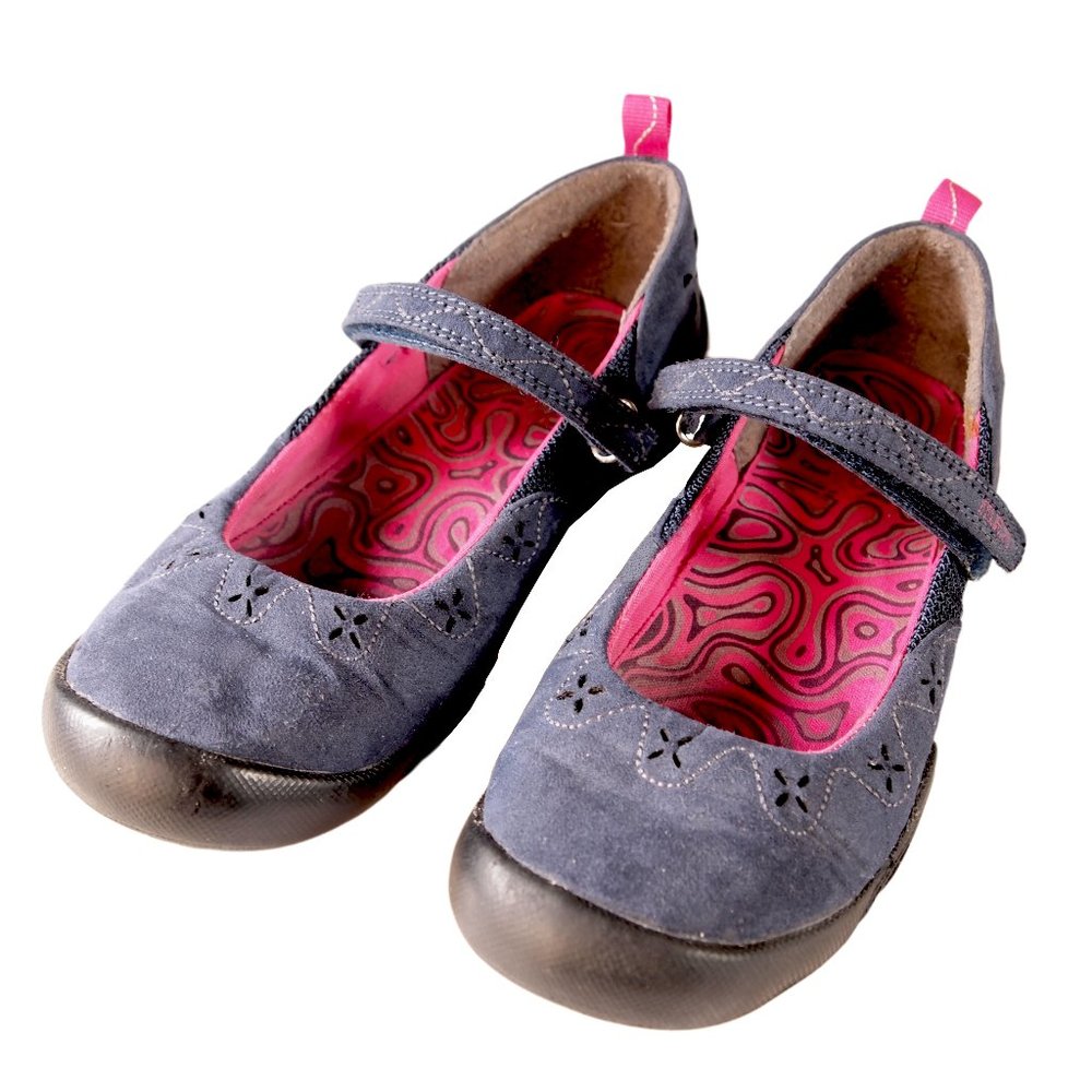 Girls M.A.P. Mary Jane Shoes Navy Hot Pink Size 2M